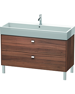 Duravit Brioso BR443701079 1184x459mm, Nussbaum Natur / chrome, 2 Nussbaum Natur