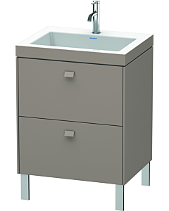 Duravit Brioso c-bonded Waschtisch mit Unterbau BR4700O4343, 60x48cm, Basalt Matt, 1 Hahnloch
