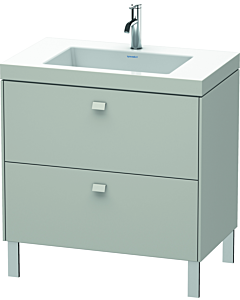 Duravit Brioso c-bonded Waschtisch mit Unterbau BR4701O0707, 80x48cm, Betongrau Matt, 1 Hahnloch