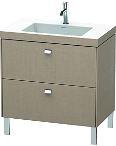 Duravit Brioso c-bonded vasque avec soubassement BR4701O1075, 80x48cm, Leinen / chrome, trou pour robinet 2000