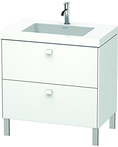 Duravit Brioso c-bonded washbasin with substructure BR4701O1818, 80x48cm, Weiß Matt , 2000 tap hole