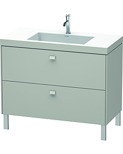 Duravit Brioso c-bonded Waschtisch mit Unterbau BR4702O0707, 100x48cm, Betongrau Matt, 1 Hahnloch