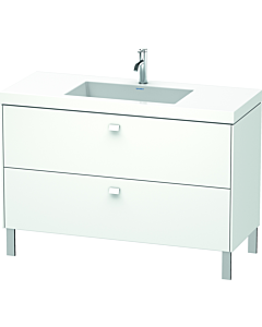 Duravit Brioso c-bonded washbasin with substructure BR4703O1818, 120x48cm, Weiß Matt , 2000 tap hole
