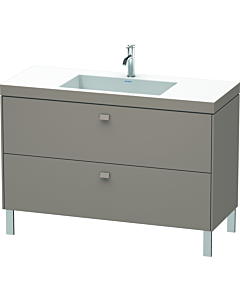 Duravit Brioso c-bonded washbasin with substructure BR4703O4343, 120x48cm, Basalt Matt , 2000 tap hole
