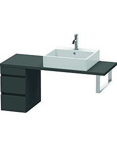 Duravit DuraStyle vanity unit DS532504949 30 x 47.8 cm, matt graphite, for console, 2 drawers