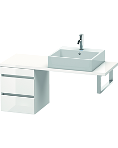 Duravit DuraStyle Waschtisch-Unterschrank DS532604318 40 x 47,8 cm, basalt matt/weiß matt, für Konsole, 2 Schubkästen