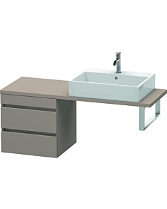 Duravit DuraStyle vasque DS532704343 50 x 47,8 cm, basalte mat, pour console, 2 tiroirs