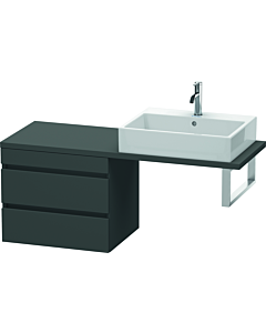 Duravit DuraStyle vanity unit DS532804949 60 x 47.8 cm, matt graphite, for console, 2 drawers