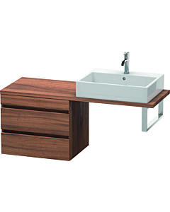 Duravit DuraStyle Waschtisch-Unterschrank DS532807979 60 x 47,8 cm, nussbaum natur, für Konsole, 2 Schubkästen