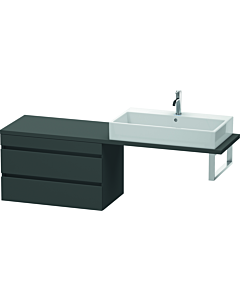 Duravit DuraStyle vanity unit DS532904949 80 x 47.8 cm, matt graphite, for console, 2 drawers