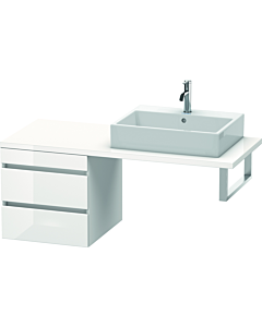 Duravit DuraStyle vasque DS533702118 50 x 54,8 cm, blanc foncé / match2 mat, pour console, 2 tiroirs