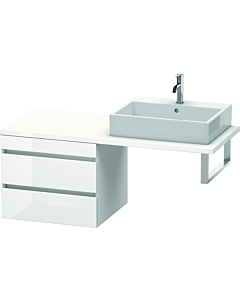 Duravit DuraStyle vasque DS533807918 60 x 54,8 cm, blanc naturel / match2 mat, pour console, 2 tiroirs
