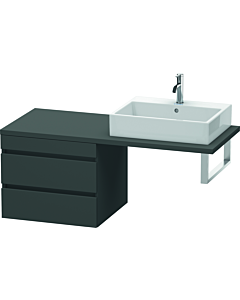 Duravit DuraStyle vanity unit DS533804949 60 x 54.8 cm, matt graphite, for console, 2 drawers