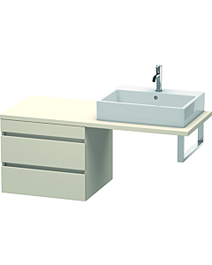 Duravit DuraStyle vasque DS533809191 60 x 54,8 cm, taupe, pour console, 2 tiroirs