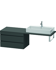 Duravit DuraStyle vanity unit DS533904949 80 x 54.8 cm, matt graphite, for console, 2 drawers