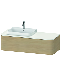 Duravit Happy D.2 Plus meuble-lavabo HP4932L7171 130x55cm, 2000 coulissant, pour vasque à poser, vasque à gauche, chêne méditerranéen