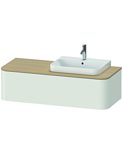 Duravit Happy D.2 Plus Waschtisch-Unterschrank HP4932R3939 130x55cm, 1 Auszug, für Möbelwaschtisch, Becken rechts, nordic weiß seidenmatt