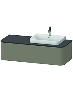 Duravit Happy D.2 Duravit match0 HP4932R9292 35,4 x 130 x 55 cm, coulissant 2000 , pour meuble vasque, à droite, finition gris pierre satiné