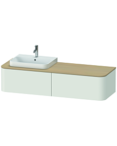 Duravit Happy D.2 Waschtisch-Unterschrank HP4934L3939 35,4 x 160 x 55 cm, 2 Auszüge, für Möbelwaschtisch, links, nordic weiß seidenmatt