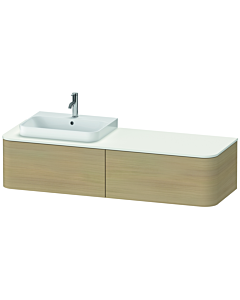 Duravit Happy D.2 Waschtisch-Unterschrank HP4934L7171 35,4 x 160 x 55 cm, 2 Auszüge, für Möbelwaschtisch, links, mediterrane Eiche
