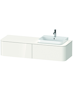 Duravit Happy D.2 Duravit Happy D.2 Duravit HP4934R2222 35,4 x 160 x 55 cm, 2 tiroirs, pour meuble vasque, droit, blanc brillant
