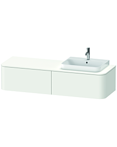 Duravit Happy D.2 Duravit match0 HP4934R3636 35,4 x 160 x 55 cm, 2 tiroirs, pour meuble vasque, droite, blanc mat