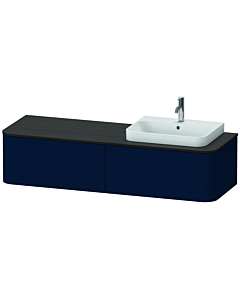 Duravit Happy D.2 Duravit match0 HP4934R9898 35,4 x 160 x 55 cm, 2 tiroirs, pour meuble vasque, à droite, finition bleu nuit satiné