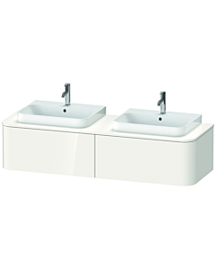 Duravit Happy D.2 Duravit match0 HP4936B2222 35,4 x 160 x 55 cm, 2 tiroirs, pour meuble vasque, double face, blanc brillant
