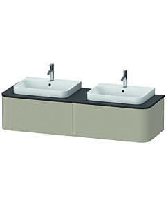 Duravit Happy D.2 Waschtisch-Unterschrank HP4936B6060 35,4 x 160 x 55 cm, 2 Auszüge, für Möbelwaschtisch, beidseitig, taupe seidenmatt