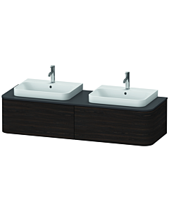 Duravit Happy D.2 Waschtisch-Unterschrank HP4936B6969 35,4 x 160 x 55 cm, 2 Auszüge, für Möbelwaschtisch, beidseitig, nussbaum gebürstet