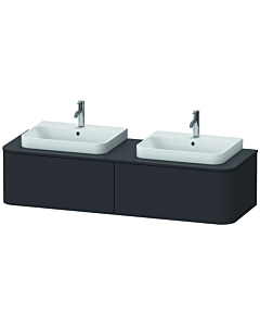 Duravit Happy D.2 Waschtisch-Unterschrank HP4936B8080 35,4 x 160 x 55 cm, 2 Auszüge, für Möbelwaschtisch, beidseitig, graphit supermatt