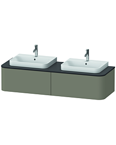Duravit Happy D.2 Duravit Happy D.2 HP4936B9292 35.4 x 160 x 55 cm, 2 pull-outs, for furniture washbasin, on both sides, stone gray satin finish