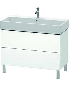 Duravit L-Cube Waschtisch-Unterschrank LC677801818 98,4x 45,9 cm, weiß matt, 2 Auszüge, stehend