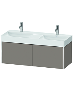 Duravit XSquare Meuble sous lavabo XS406404343 118,4x39,7x46cm, 2 tiroirs, mat en basalte