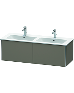 Duravit XSquare Duravit lavabo XS407509090 128x40x47,8cm, 2 portes coulissantes, Flanelle Gris satiné mat