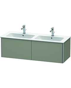 Duravit XSquare Waschtisch-Unterschrank XS407509292 128x40x47,8cm, 2 Auszüge, Steingrau seidenmatt