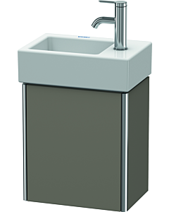 Duravit XSquare Duravit lavabo XS4099L9090 36,4x39,7x24cm, porte à gauche, Flanelle Gris satiné mat