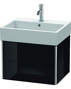 Duravit XSquare Waschtisch-Unterschrank XS419304040 58,4x39,7x46cm, 2 Schubkästen, schwarz hochglanz