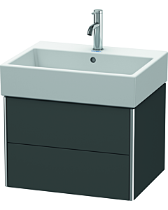Duravit XSquare Waschtisch-Unterschrank XS419304949 58,4x39,7x46cm, 2 Schubkästen, Graphit matt