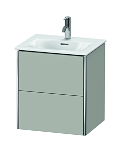 Duravit XSquare Meuble sous lavabo XS432100707 51x56x41,8cm, 2 tiroirs, béton gris mat