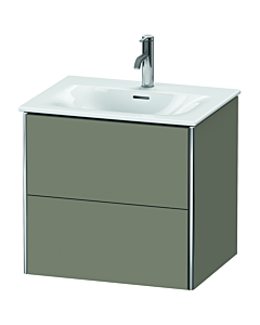Duravit XSquare Waschtisch-Unterschrank XS432209292 61x56x47,8cm, Steingrau seidenmatt, 2 Schubkästen