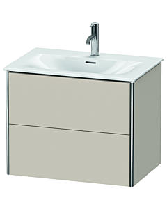 Duravit XSquare Waschtisch-Unterschrank XS432309191 71x56x47,8cm, Taupe, 2 Schubkästen