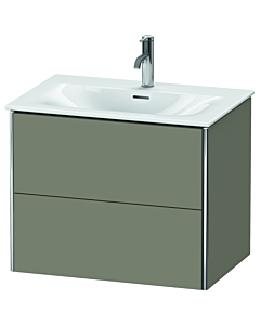 Duravit XSquare Waschtisch-Unterschrank XS432309292 71x56x47,8cm, Steingrau seidenmatt, 2 Schubkästen