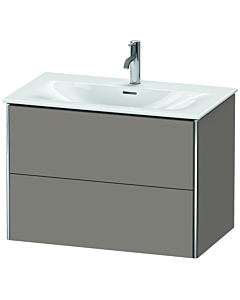 Duravit XSquare Meuble sous lavabo XS432404343 81x56x47,8cm, basalte mat, 2 tiroirs
