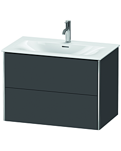 Duravit XSquare Meuble sous lavabo XS432404949 81x56x47,8cm, graphite mat, 2 tiroirs