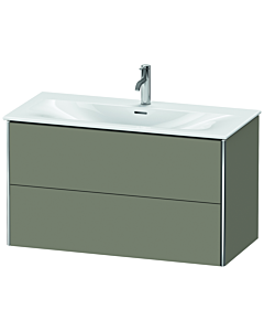 Duravit XSquare Waschtisch-Unterschrank XS432509292 101x56x47,8cm, Steingrau seidenmatt, 2 Schubkästen