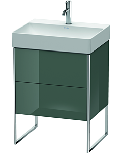 Duravit Meuble sous Duravit XSquare XS444203838 58,4x49,1x46cm, 2 tiroirs, gris Dolomiti haute brillance