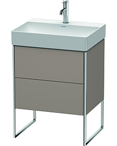 Duravit Meuble sous Duravit XSquare XS444204343 58,4x49,1x46cm, 2 tiroirs, mat en basalte