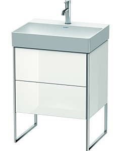 Duravit XSquare Waschtisch-Unterschrank XS444208585 58,4x49,1x46cm, 2 Auszüge, weiß hochglanz