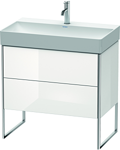 Duravit XSquare Waschtisch-Unterschrank XS444302222 78,4x49,1x46cm, 2 Auszüge, weiß hochglanz